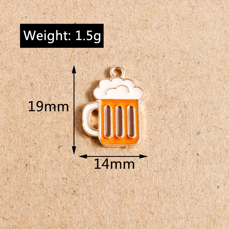 10 Stück Emaille-Anhänger für Lebensmittel und Getränke für Schmuckherstellung, Kuchen, Milch, Cola, Eiscreme, Anhänger, handgefertigte Halskette, Ohrringe, Bastelbedarf – Detail 6