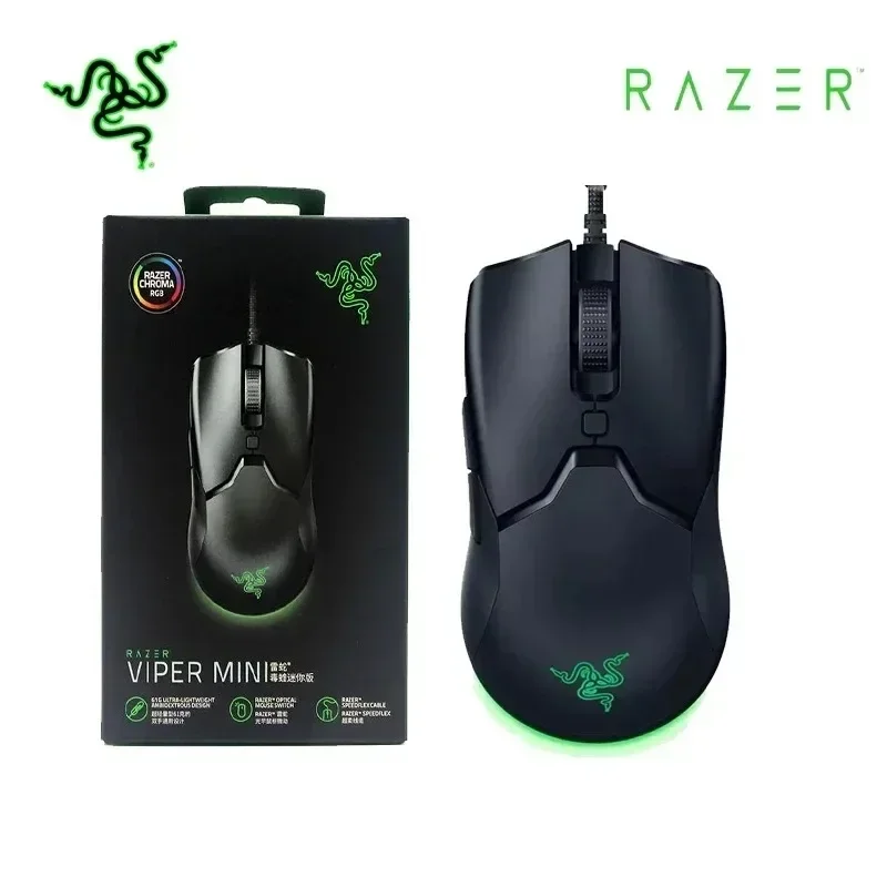 Razer-Souris de jeu Viper Mini Esports, 8500 ug I, capteur optique filaire, souris SPEEDFLEX légère pour l\'amusement, originale