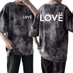 Moda de verao de manga curta engraur ado camiseta tshirt tie dye gralfico camisetas streetwear rip aaron carter amor merch t camisa