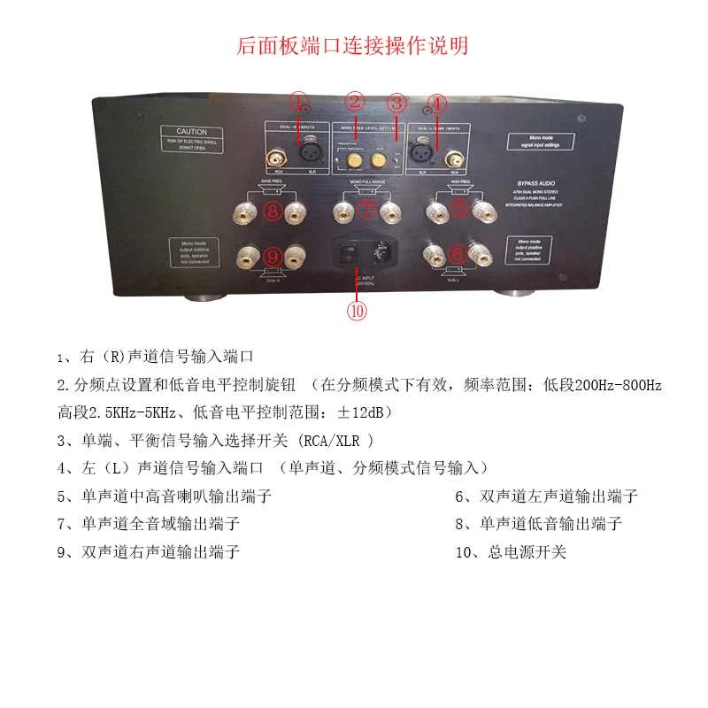 A75H 400W * 2 Misuratore di potenza monofrequenza per stadio posteriore con amplificatore di potenza in classe A completamente bilanciato, 10HZ ~ 100KHZ