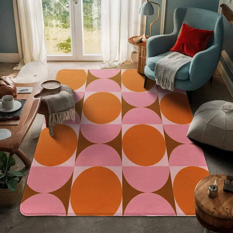 2025 New Nordic Ins Style Abstract Geometric Door Mat Non-Slip Floor Mat Living Room Bathroom Large Floor Mat Home Decoration