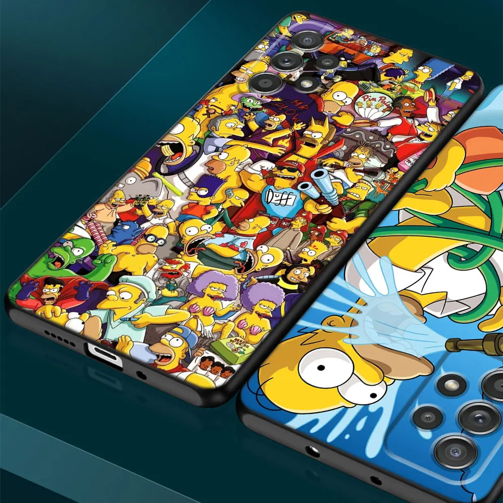 Disney Simpson Family Phone Case for Samsung Galaxy A13 A73 A52 A22 A72 A33 A21s A11 A24 A34 A54 A32 A42 A12 A14 A53 A23 Cover