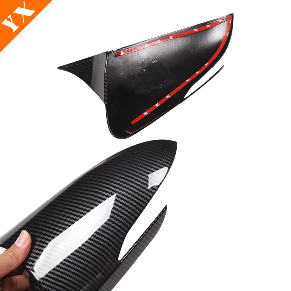 For Changan EADO plus Accessories 2018-2024 Carbon Black Car Side Door Mirror Frame Rear View Mirror Cover Decor Anti Scratch