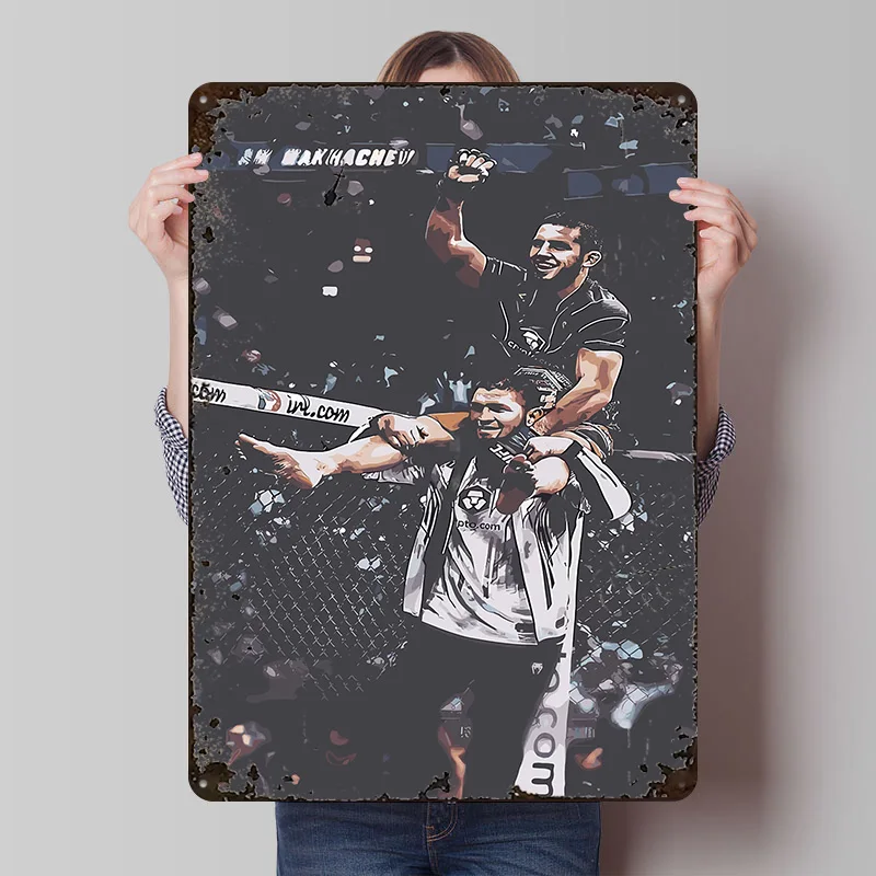 

Плакат «Празднование победы Махачева», винтажные металлические таблички на заказ, настенный декор, ретро-пластинка из жести для украшения дома, эстетичный дизайн