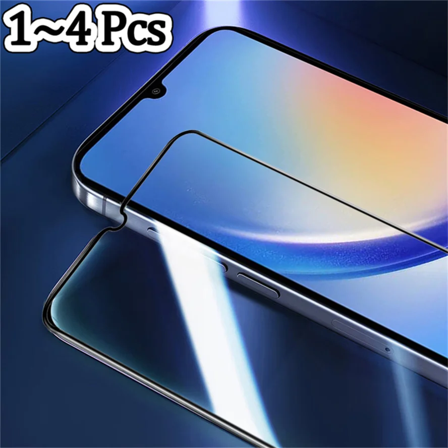 1~4 Pcs, Protective Glass for Samsung A34 A33 A32 Glass Samsung A33 5G Screen Protector A32 4G Protective Film A32 5G Samsung Galaxy A33 Tempered Glass Film A34 5G Glass