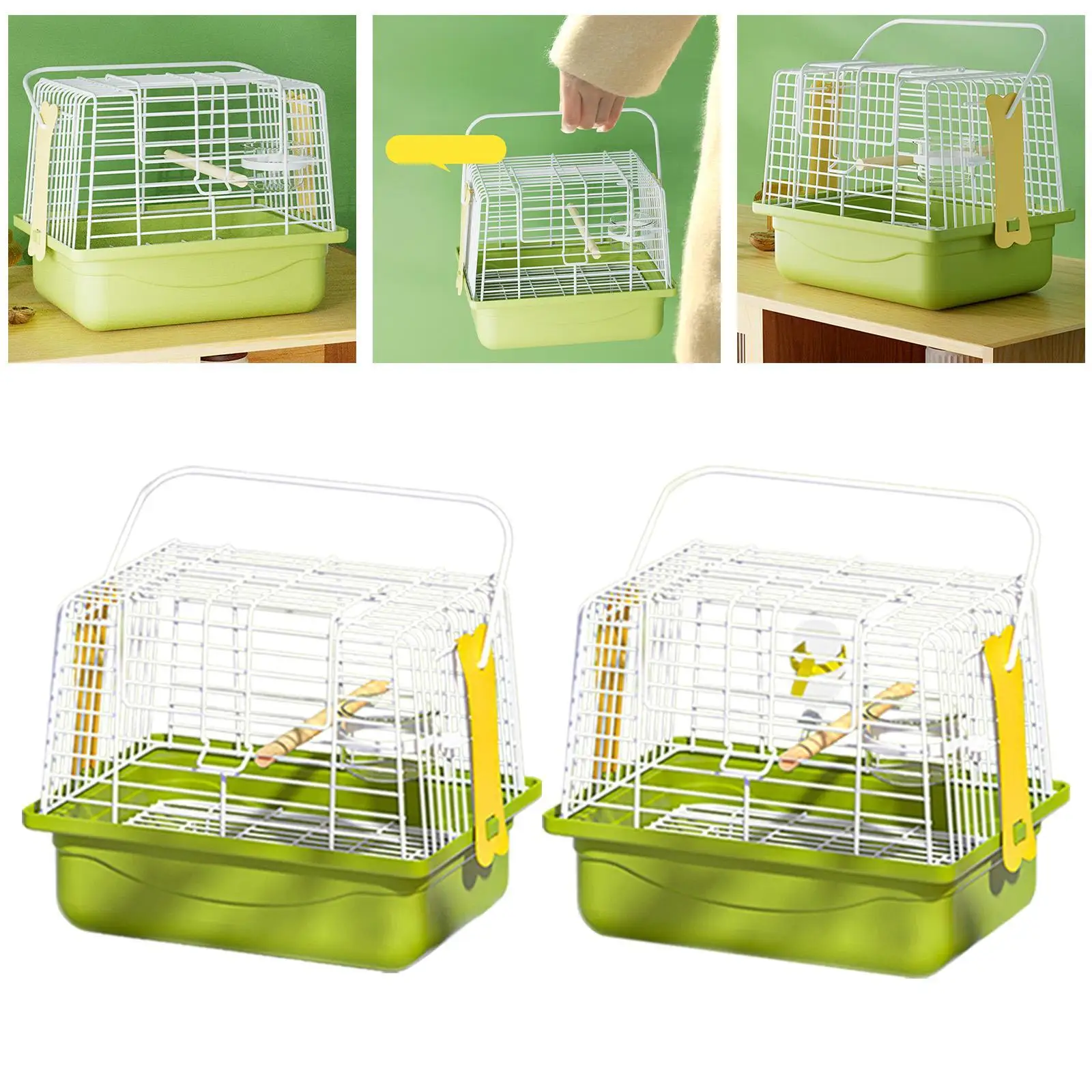 Transportín de pájaros, jaula de viaje, transporte de pájaros, jaula de viaje para pájaros pequeños, transportador para aventuras al aire libre, compras, visita veterinaria, periquitos