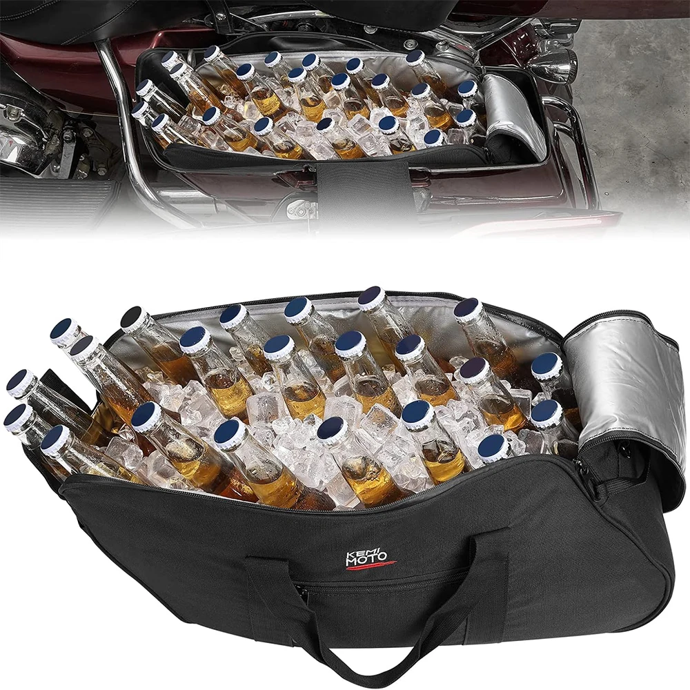 

Motorcycle Saddlebag Cooler Saddle Bag Insert Cooler Single-Sided Bag for Touring Road Glide Electra Glide with Hard Saddlebags