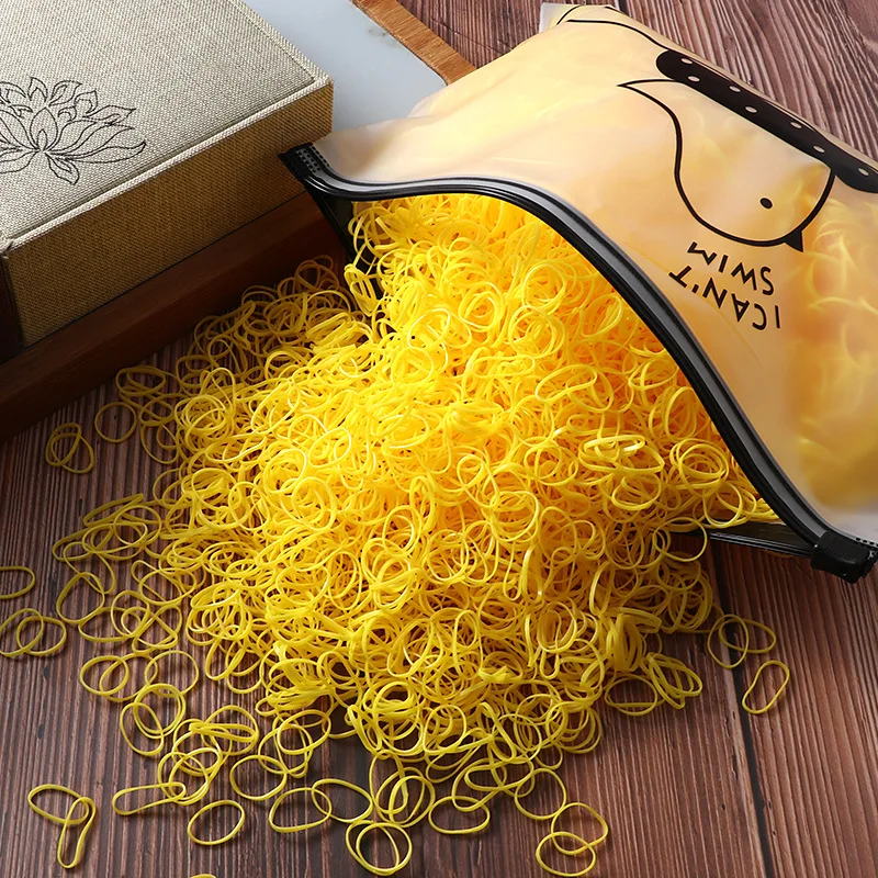 1000/2000 stücke Mädchen bunte Einweg Gummi elastische Haarband Krawatten Kinder Pferdes chwanz Halter Bänder Kinder Haarschmuck Ligen