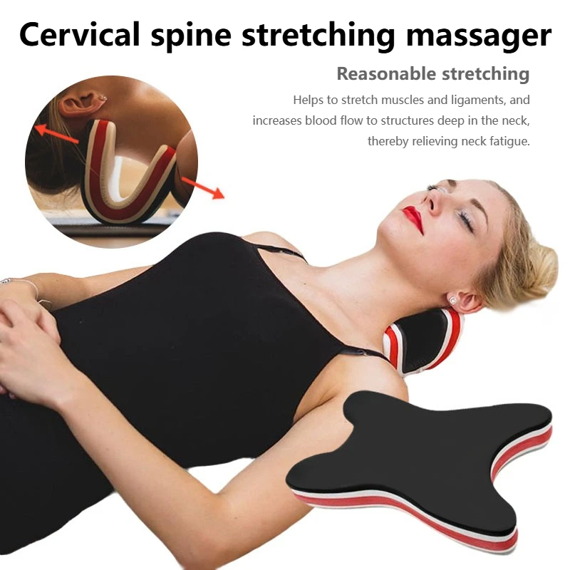 

Multi functional traction corrector EVA foam folding massage headrest household portable cervical spine joint stretching pillow