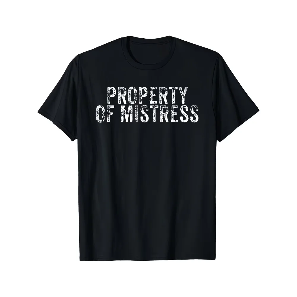 Women's Men Meme Vintage Distressed Property of Mistress Graphic T Shirt Tee Summer Streetwear Casual Trendy Oversized Harajuku