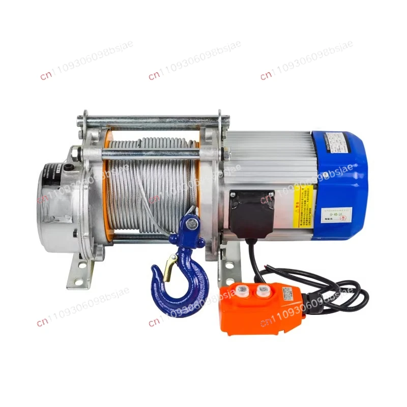1T/1.5T Hoist Aluminum Shell Elevator 220V Small Domestic Crane Electric Hoist 1 Ton 220V Winch