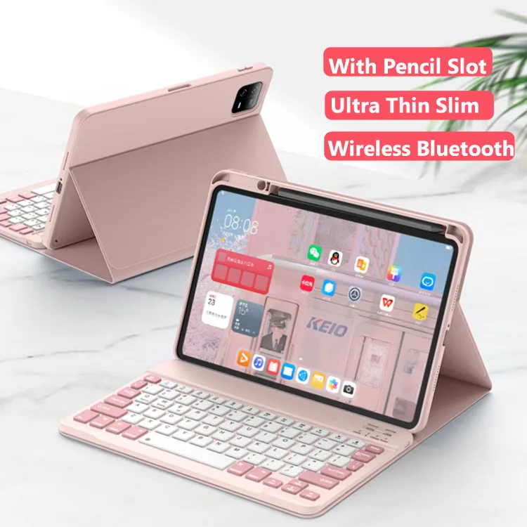 

Чехол с клавиатурой для iPad Air 13 дюймов M3 2025 Air 13 M2 Pro 13 M4 2024 Pro 12,9, съемный чехол с Bluetooth-клавиатурой и слотом для карандашей