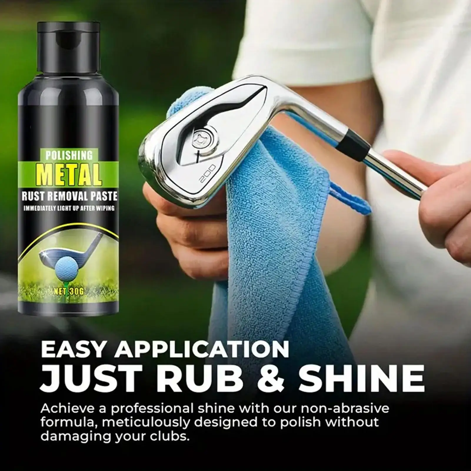 30 جرام نادي الغولف مزيل الصدأ البولندية وضع المعدات الخضراء صيانة تألق مرمم العنيد الأوساخ جرجر وكيل إزالة البقع #1