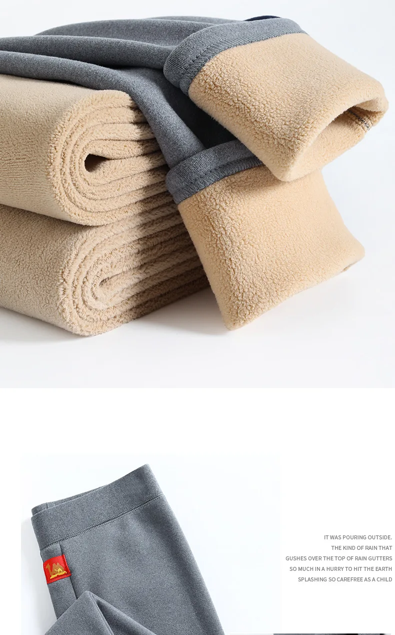 Winter-Thermo-Unterwäsche-Sets für Männer und Frauen, Samt-Oberteile + Lange Hosen, bequem, hautfreundlich, elastisch, dick, warm, 2-teiliges Set – Detail 10
