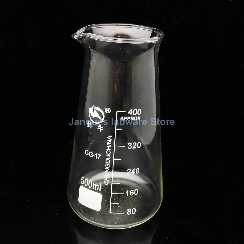 1pcs 125/250/500ml High Borosilicate Glass Tapered Measuring Cup with scale Beaker with handle, milk Cup