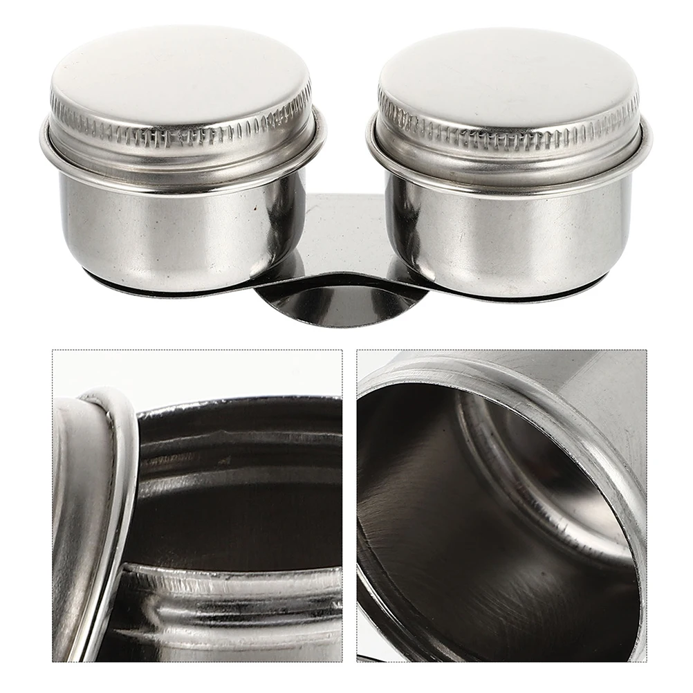 

Oil Painting Palette Cup Stainless Steel Brush Cleaning Bucket Supplies Container For Home School Studio Watercolor Pen