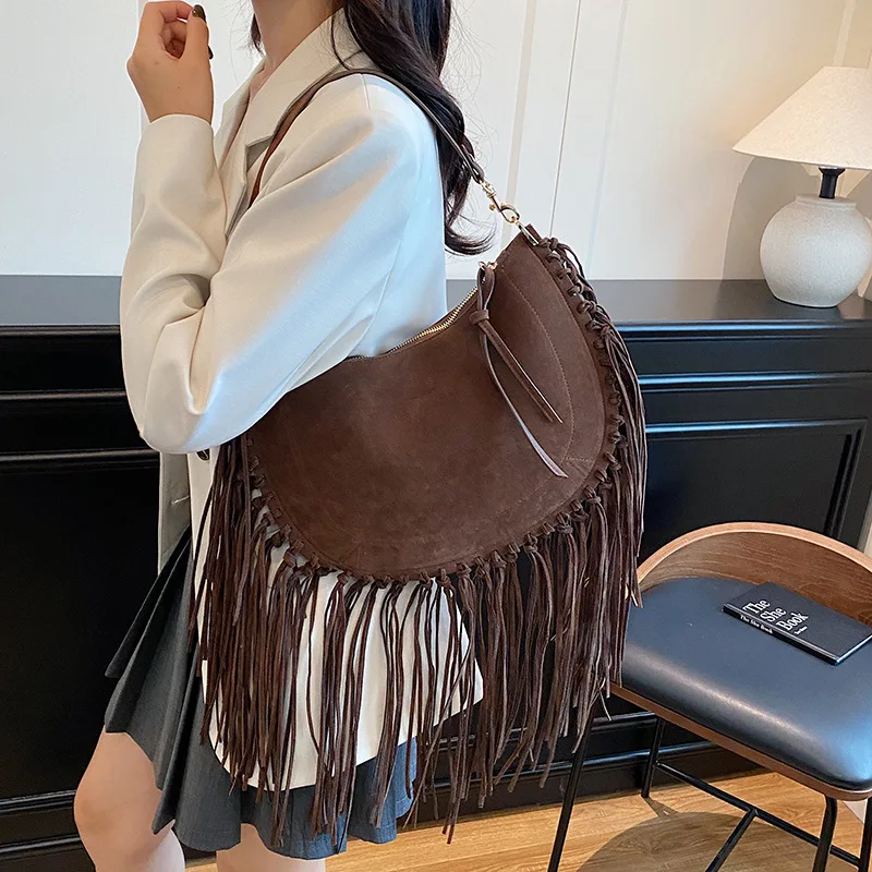 

﻿Fashionable Autumn New Women's Beaded Shoulder Strap Handbag Luxury Designer Double Handle PU Material Large Capacity Crossbod