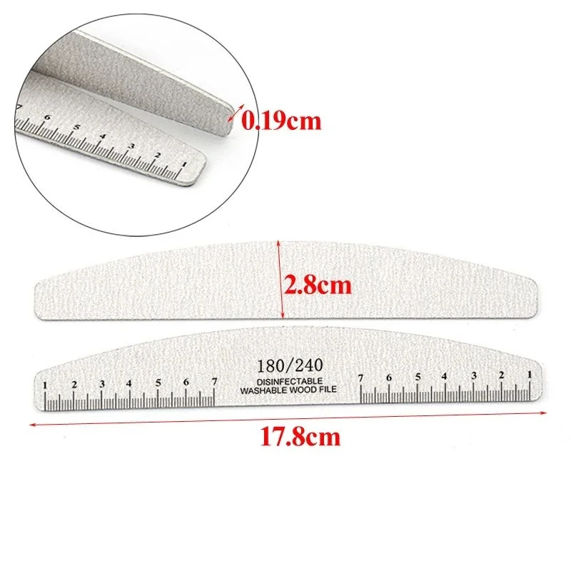 50pcs Nail File Wooden Sanding Buffer Block Pedicure Manicure UV Gel Nail Polish Pro Nail Files Artificial Nail Tips Tools