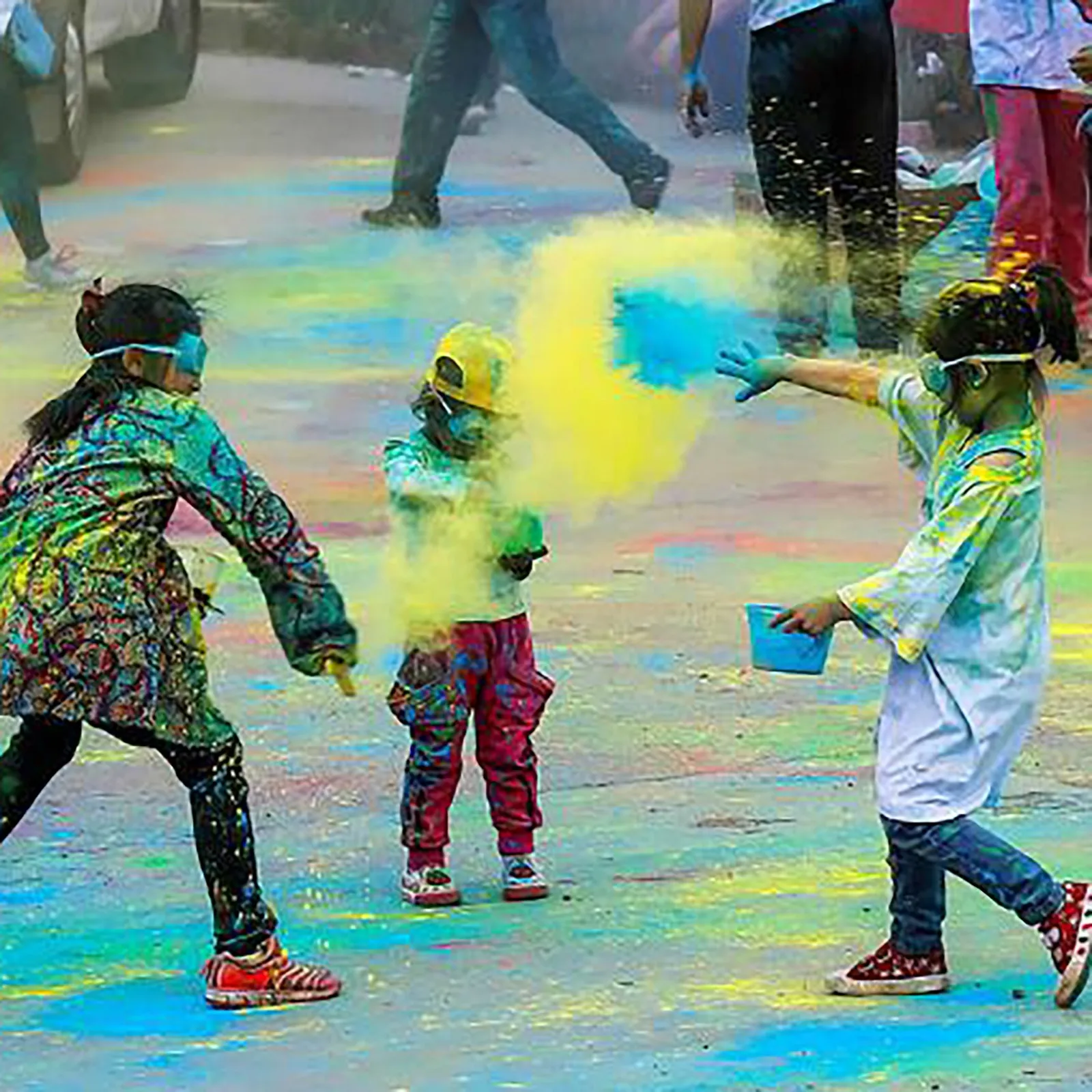 Color Road Running Powder Corn Starch Throwing Running Event Multiple Colors Party Color Powder Sports Rainbow Spray Prop