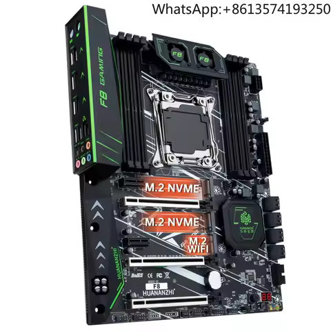 X99-F8 ATX Motherboard Supports 2011-3 Socket V3/V4 Processors, 256GB 8*DDR4, PCIe 3.0, 4*SATA 3.0&amp;USB3,NVME M.2 WiFi