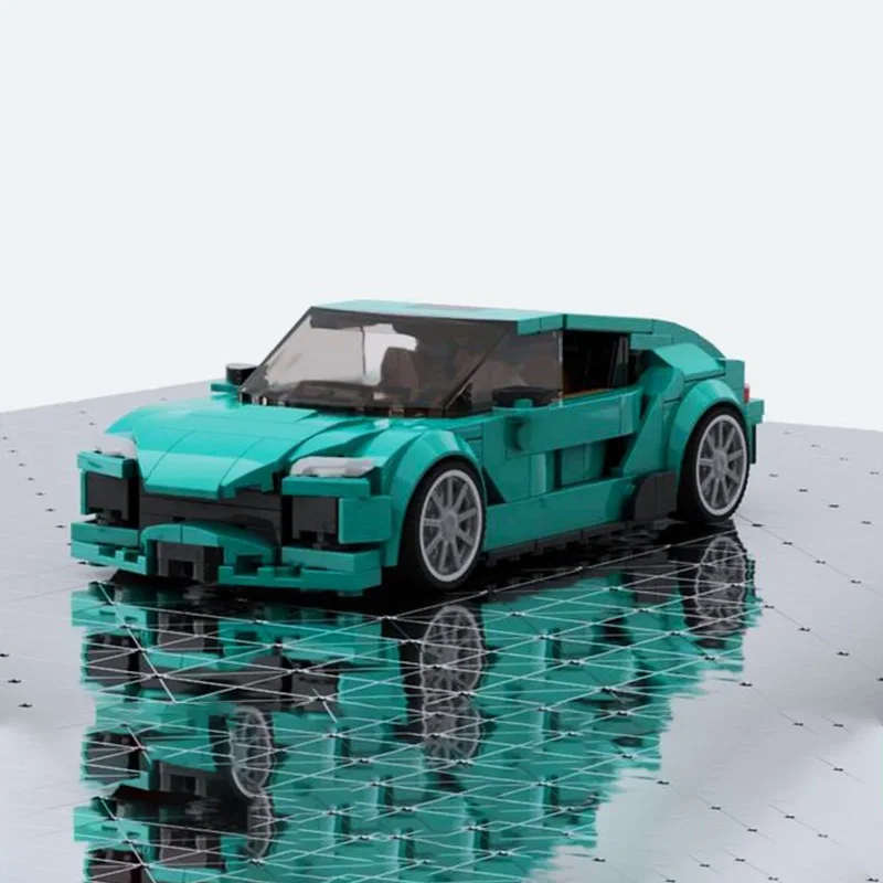 City Car Model MOC Building Bricks HV8 High-Performance Sports Car Modular Technology Children Holiday Gifts Assemble Toys Suit