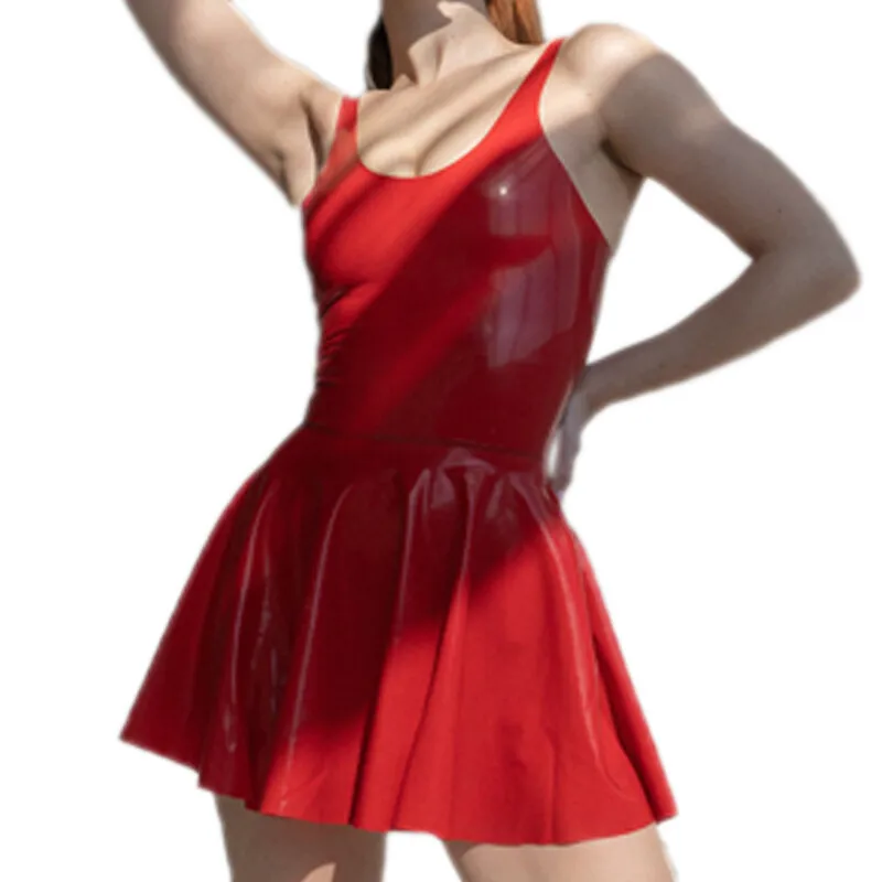 

customized Latex Dress Female Rubber Suit Bodysuit Catsuit Skirt Clothing Fetish clubwear cosplay
