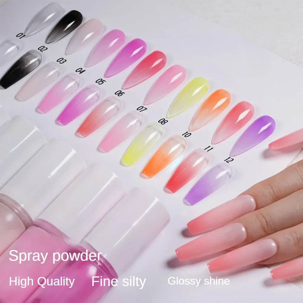 Pastelowy Neon Gradient Powder Nail Art 10g Ombre Spray Bottle For Nails Hair Party Makeup Face Body Glitter Shiny Powder Costemic