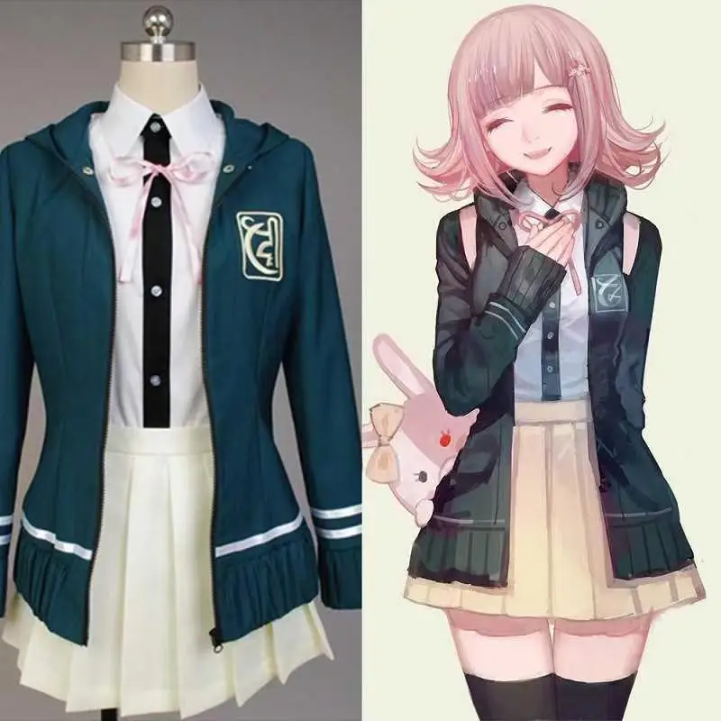 

Danganronpa Nanami Chiaki Cosplay Costumes Hope's Peak Academy School Uniform Full Set Women Anime Outfit Halloween Comic Con