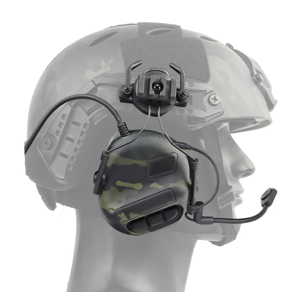 LPRED Tactical Helmet Headset Noise Reduction Sound Pickup Shooting Hearing Protection Earmuffs Airsoft Communication Headphone