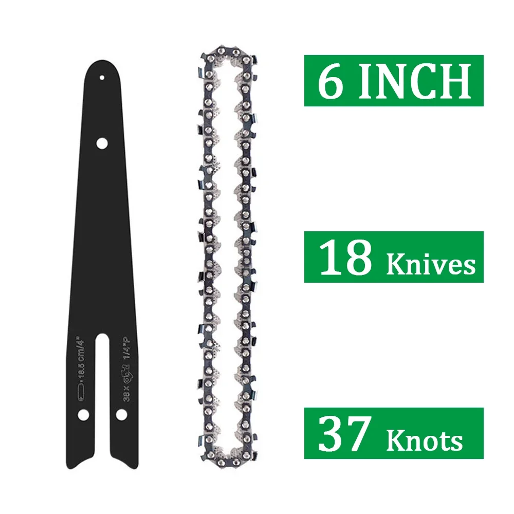 4/6/8 Inch Steel Chain and Guide Plate Set Suit for 4/6/8 Inch Electric Saw Chainsaw Used For Logging Pruning Electric Saw Parts