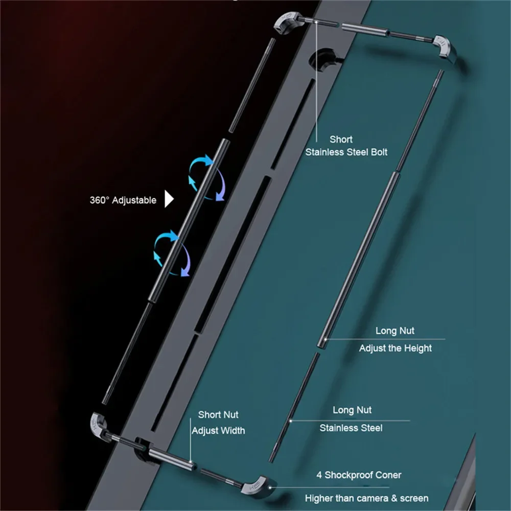 

New! For Philips PH2 Case Stainless Metal Bumper Case For Philips PH1 Case Adjustable Universal Cover Funda For Philips PH2