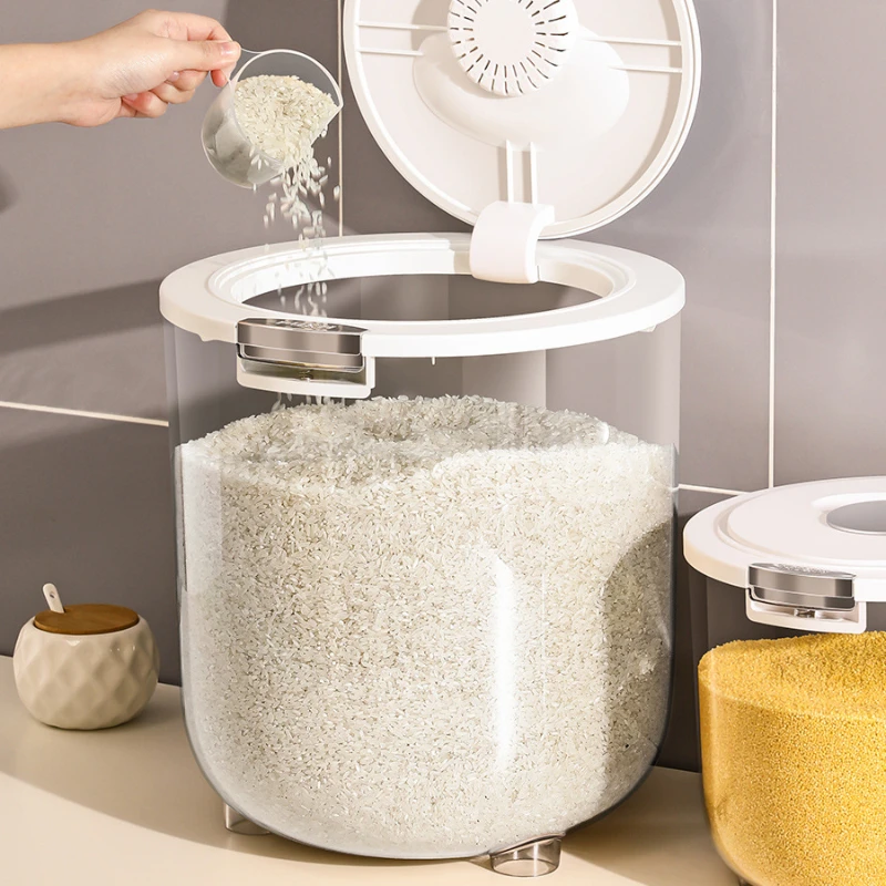 

Household Rice Bucket, Insect-proof, Moisture-proof, Sealed Storage Box, Rice Tank, Kitchen Loading Flour Storage Jar