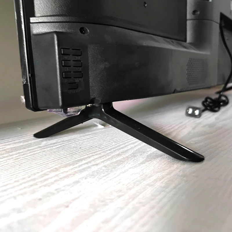 

Base Bracket Stand Legs Tabletop For TV Stand Legs 50 55 Inch TV Stand With 4 Screws TV Substitute Pedestal Feet Black