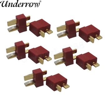 5/10 paires mâle femelle T Plug Top qualité RC Lipo batterie hélicoptère T connecteurs pour télécommande voiture bateau avion pièces