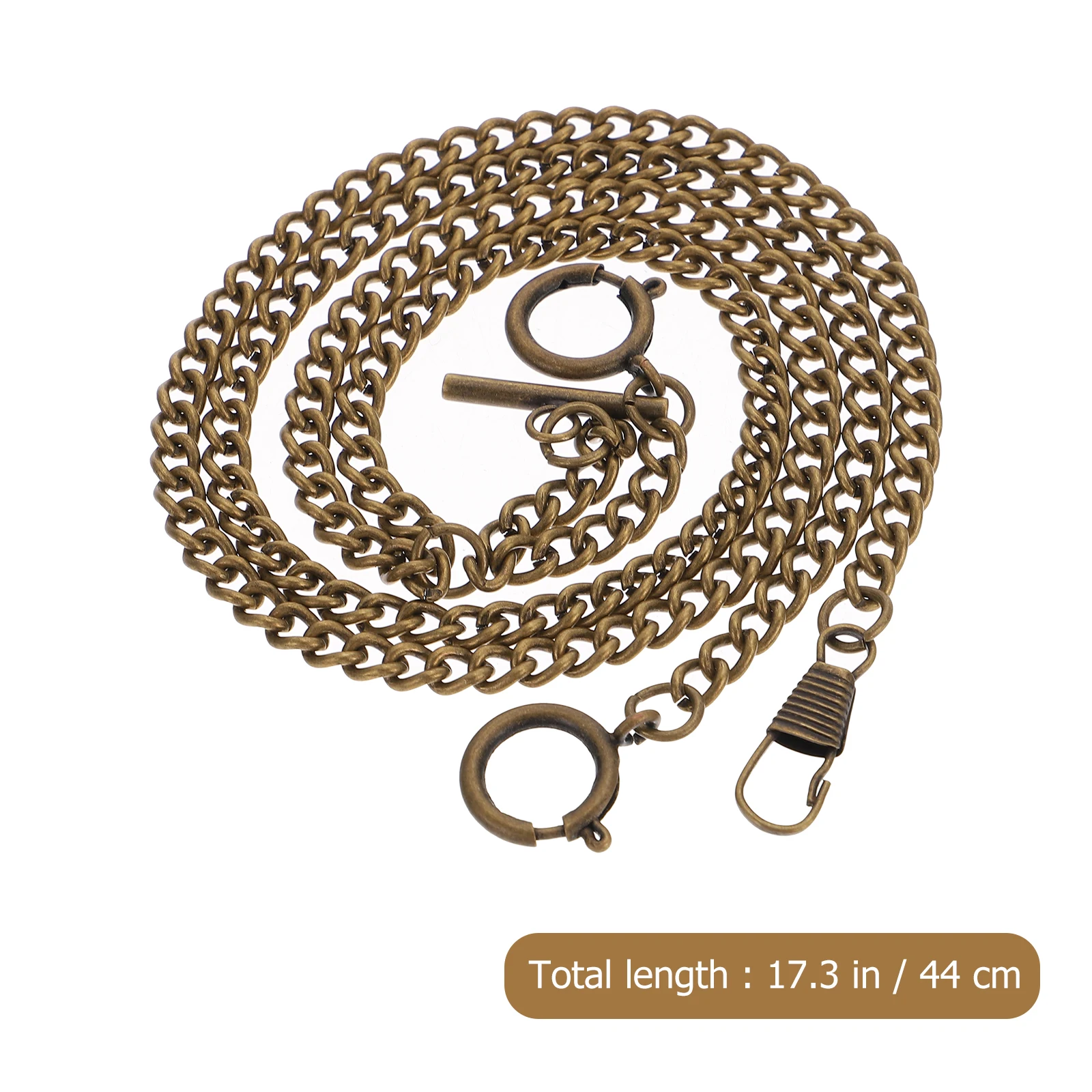 

2pcs Vintage Pocket Watch Chain Men Metal Vest Wallet Chain Decorative Hanging Link 44Cm Replacement Strap For Watch Accessories