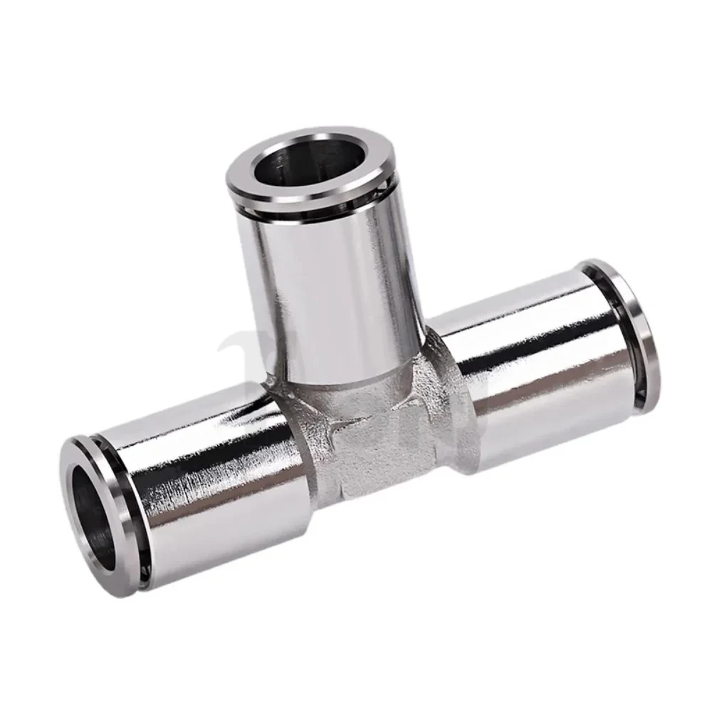 4 6 8 10 12 14 16mm PU Elbow Corss Y Tee Nickel Plated Brass Push In Quick Connector Release Pneumatic Connectors Air Fitting