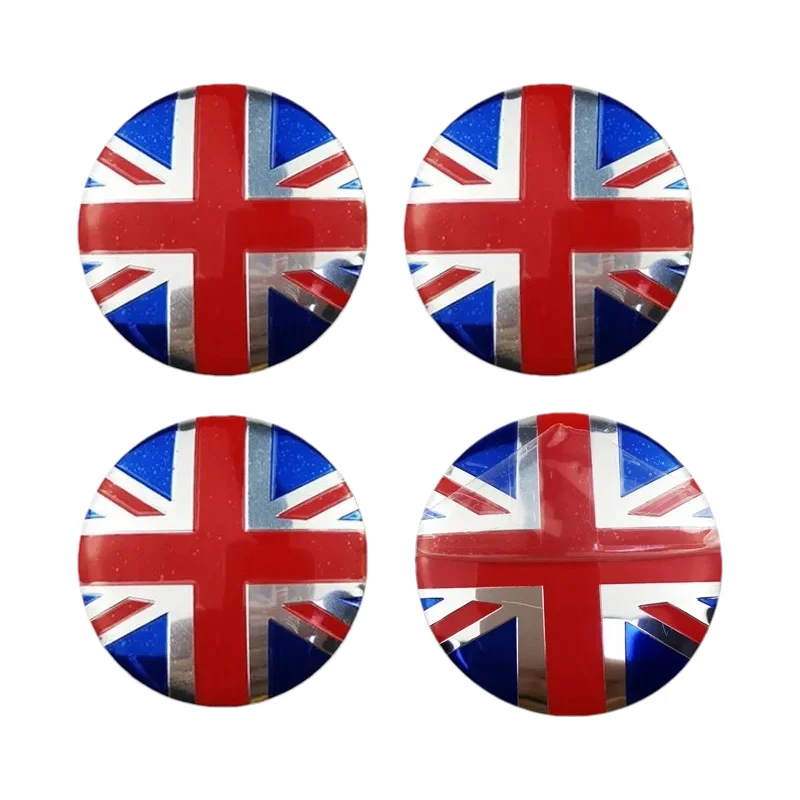 4PCS/Set Universal 56mm Car Wheel Hub Stickers Waterproof Decals Auto Rim Decoration Accessories