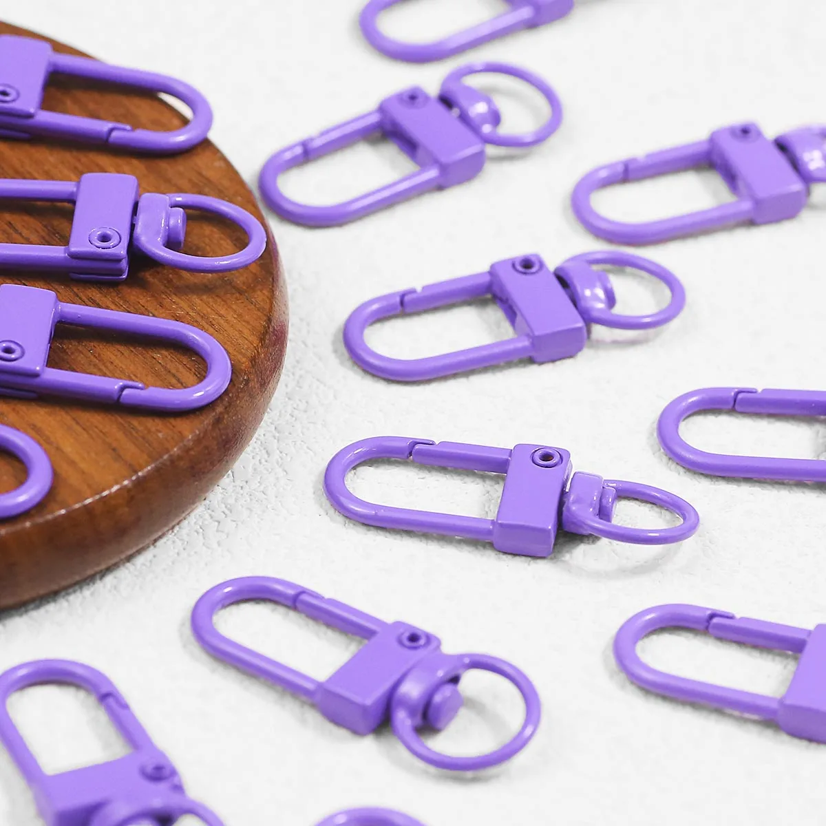 34mm Zinklegierung Türverschluss in Lila für Handgemachten DIY-Schmuck, Taschen, Geldbörsen, Schlüsselanhänger und Zubehör