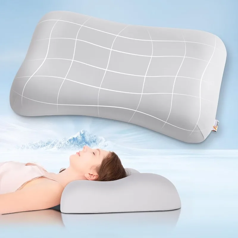 

DeepSleep Neck Pillow,Pillow Provides Ultra-Soft Cloud Support&Breathable,Ergonomic Contour Cervical Pillow for Neck Pain Relief