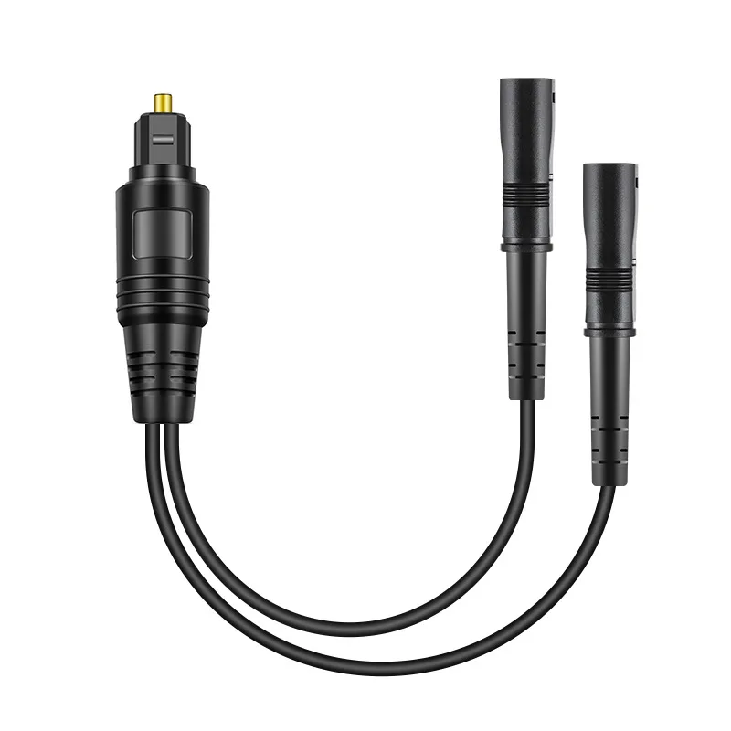 Male to Female Toslink SPDIF Adapter Optical Splitter Audio Cable 1 Input 2 Output Digital optic T Amplifier Soundbar MD DVD