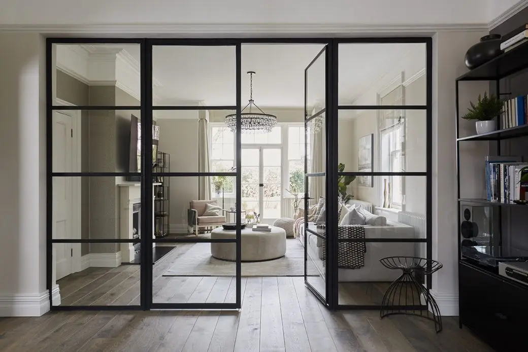 Hurricane Proof Impact Tempered Glass Casement Doors Waterproof Custom Size Home Exterior Heat Insulated Aluminum Double Door