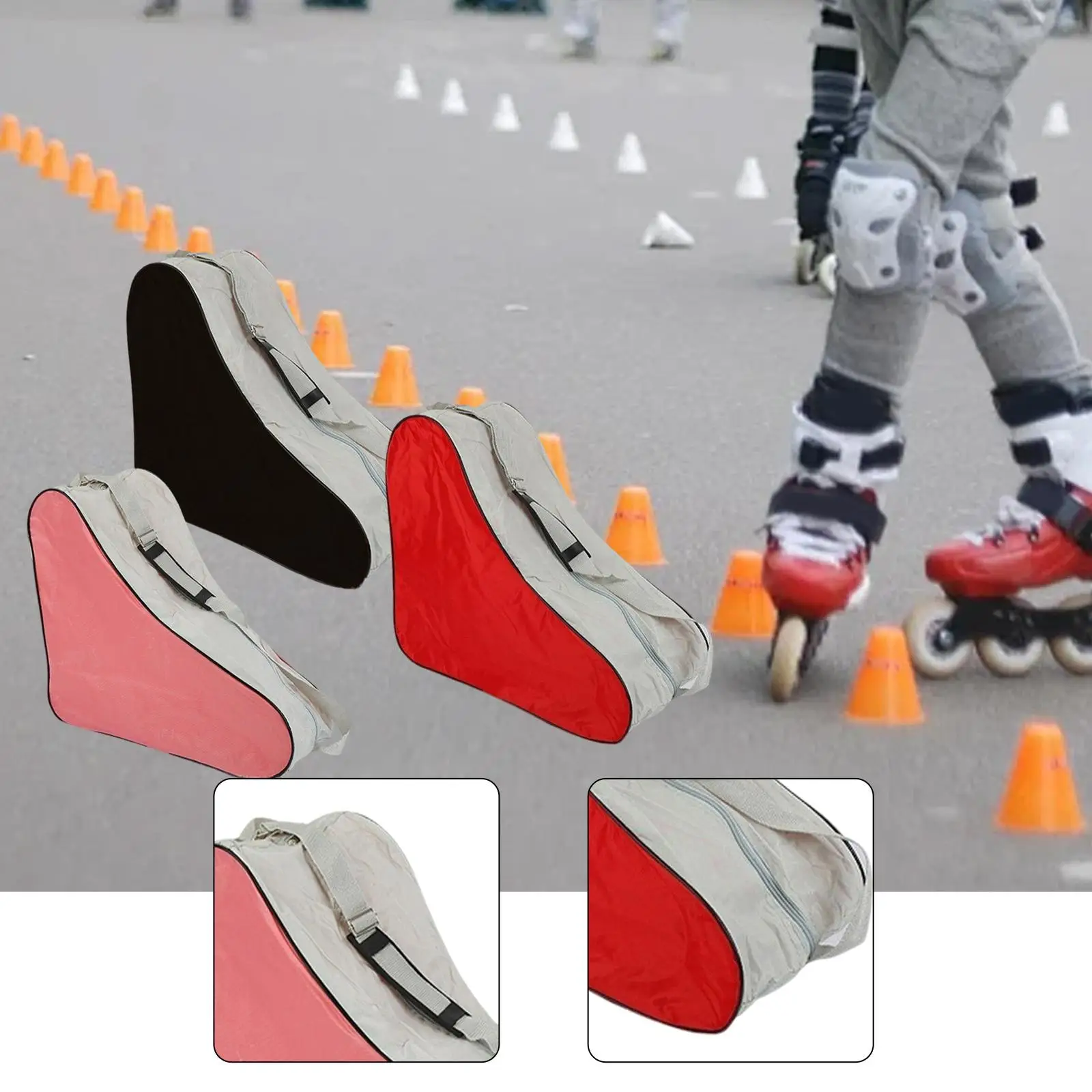 

Сумка для роликовых коньков Сумка для хранения обуви для катания на коньках с плечевым ремнем