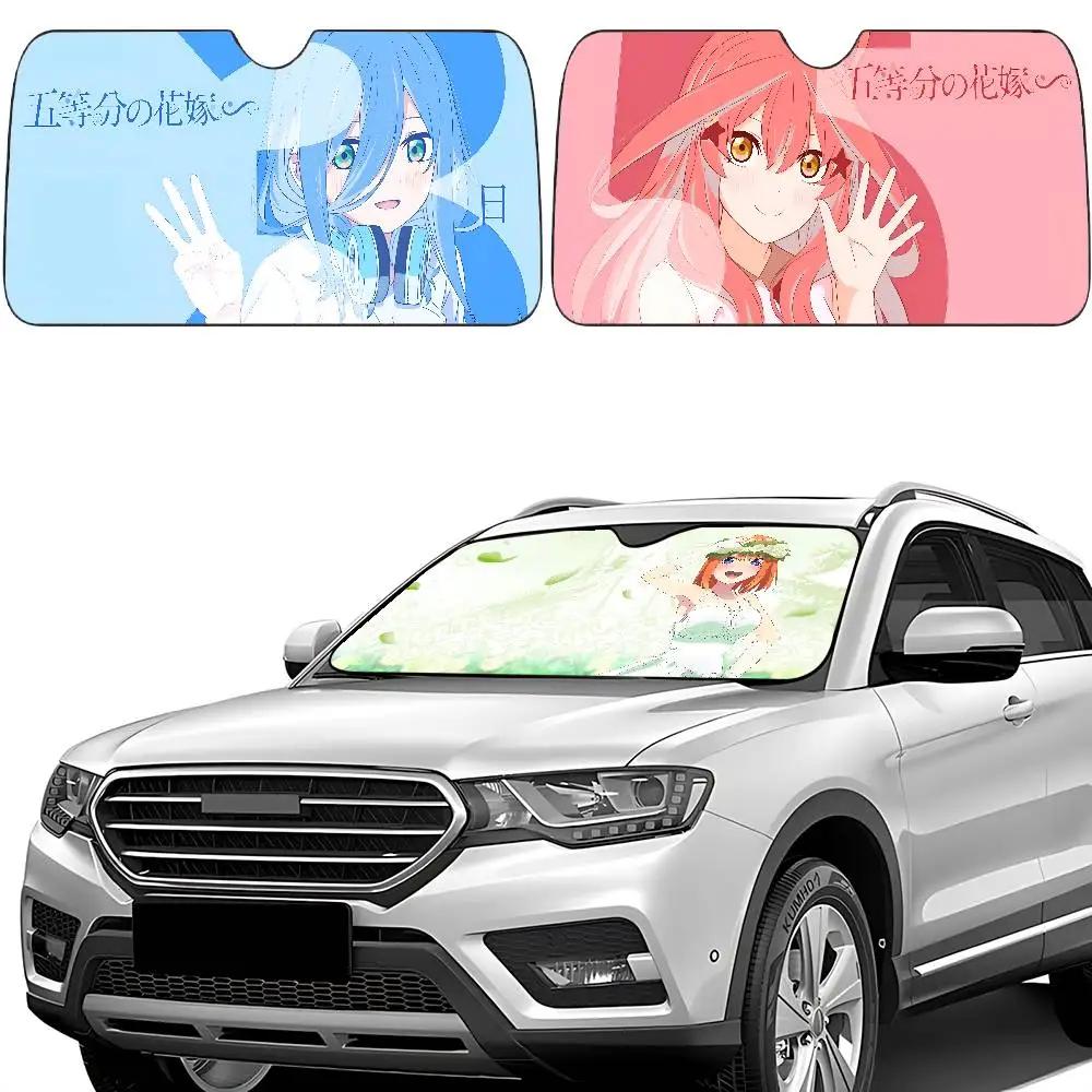 

Nakano Miku The Quintessential Quintuplets Car Sunshade Curtains Windscreen Front Window Visor Sun Visor Solar Protect Plaid