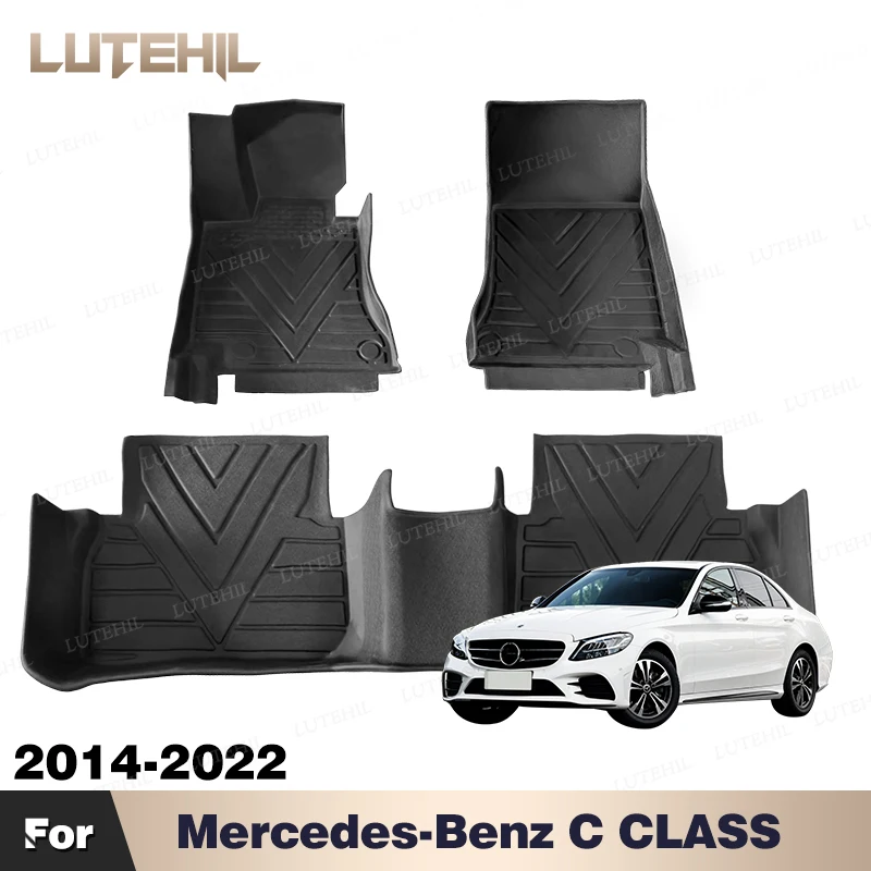 

Для Mercedes Benz C CLASS W205 2014-2022 2021 2020 2019 2020 2019 изготовленный на заказ автомобильный напольный коврик из ТПЭ, аксессуары для защиты салона