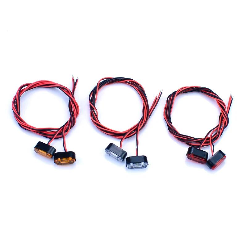 For Tamiya Traxxas Yikong MJX H8H FMS RC Car LED Position Lamp Side Light Warning Light Square Oval Spotlight