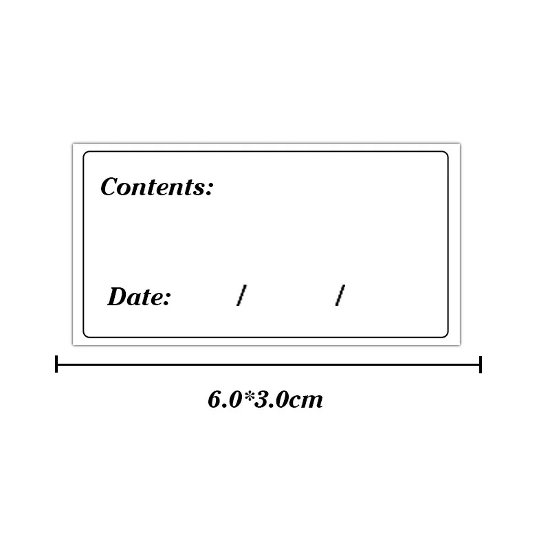 100 fogli/pacco data Sticker Home Storage Jar Label Waterproof Oil Resistant Storage Content Sticker etichette scrivibili
