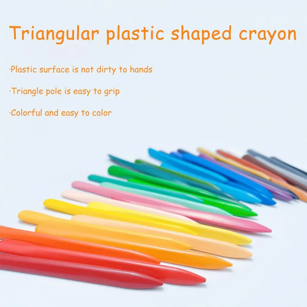 Toddler-friendly Crayons Washable Crayons for Kids 12/24/36pcs Washable Toddler Crayons Set Triangle for Kids Ages 1-8 Safe