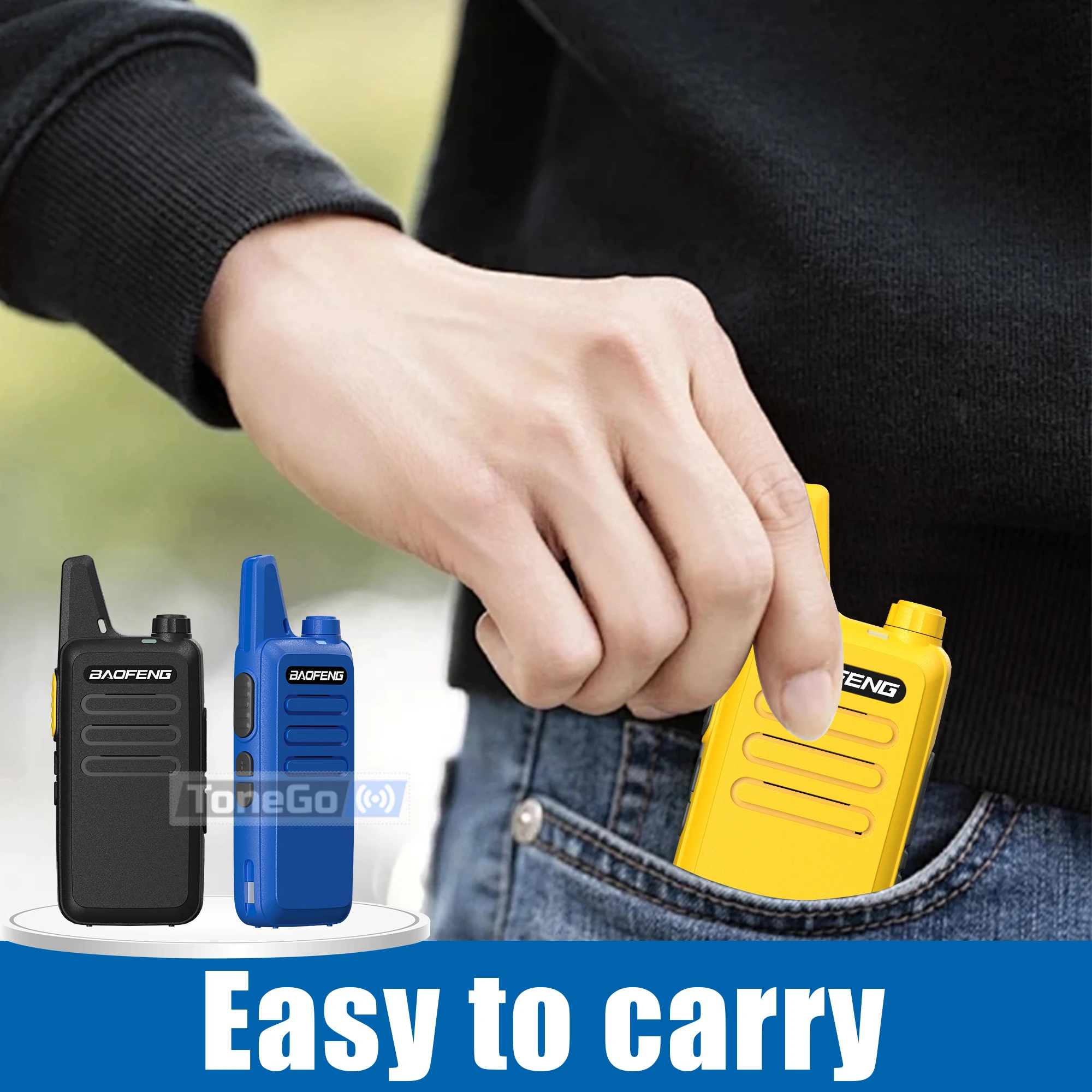 1/2/4x Baofeng BF-T20D Mini Walkie Talkie ลดเสียงรบกวนสถานที่แล้ว BF-T20 UHF แบบพกพาวิทยุ USB-C 5KM ยาวสําหรับ CAMPING