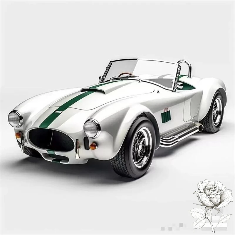 

Коллекционная модель автомобиля Fine Works64 1:64 Shelby 427, желто-белая, лимитированная серия 599 экземпляров, из сплава.
