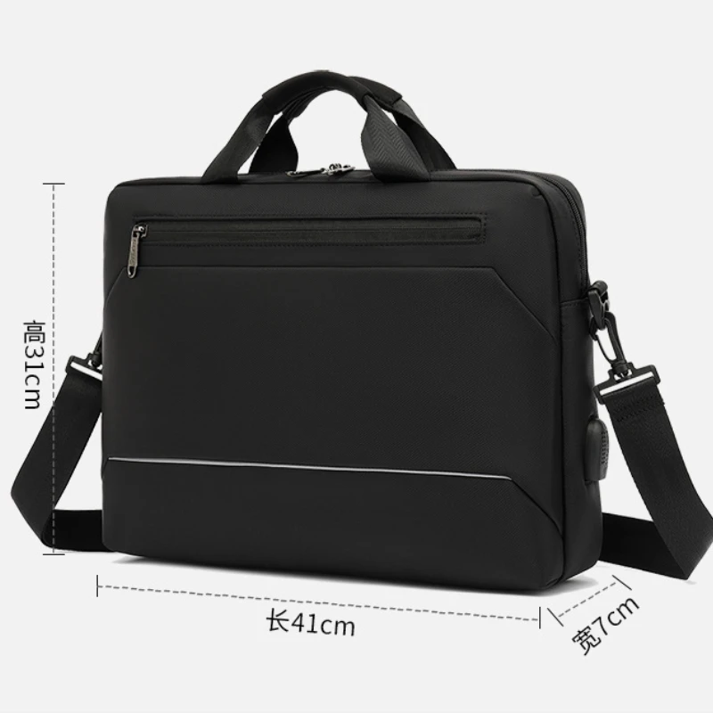 Chikage Business Aktetas Mannen Mode Computer Tas Draagbare Cross-Body Bag Grote Capaciteit Unisex Enkele Schoudertas